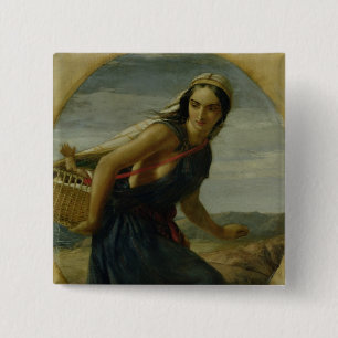 An Israeli Mother, 1857/1860 2 Inch Square Button