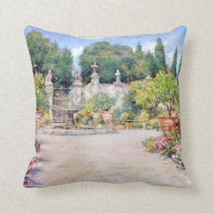 An Italian Garden - William Merritt Chase, 1909 Throw Pillow