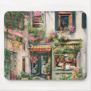 An Italian Street Scene Ephemera Design Series 24 Mouse Pad