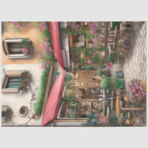 An Italian Street Scene Ephemera Design Series 6 Tissue Paper