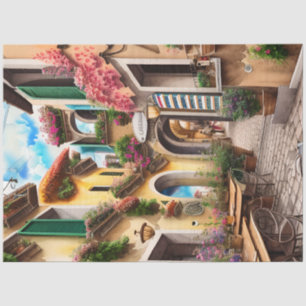 An Italian Street Scene Ephemera Design Series 8 Tissue Paper