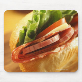 An Italian sub sandwich with Mouse Pad