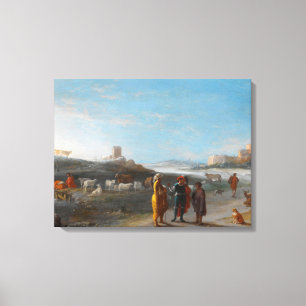 An Italianate Landscape with an unidentified subje Canvas Print