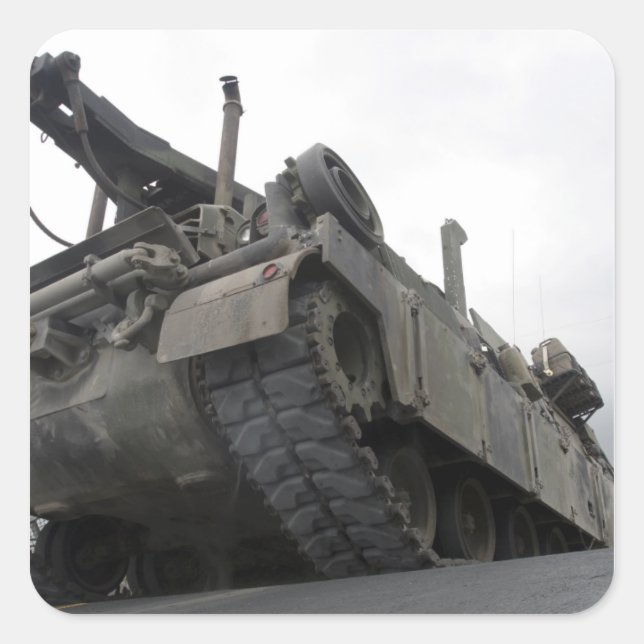 An M88A2 Hercules Recovery Vehicle Square Sticker (Front)
