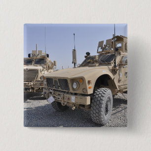 An M-ATV Mine Resistant Ambush Protected vehicl 2 2 Inch Square Button