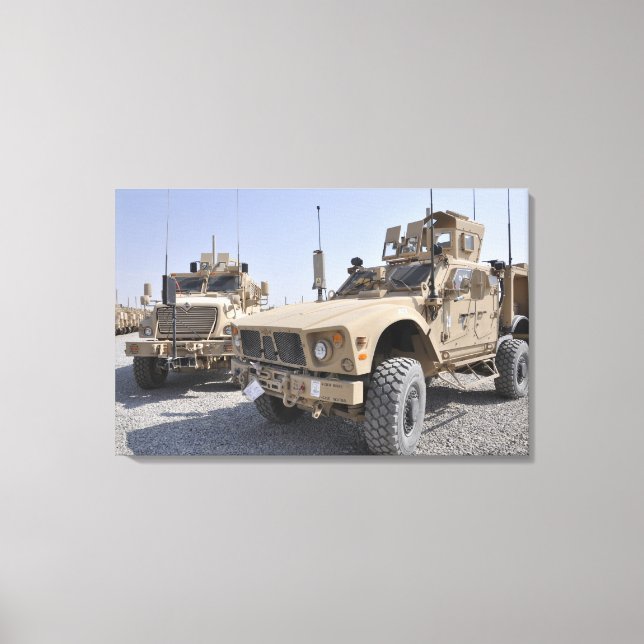 An M-ATV Mine Resistant Ambush Protected vehicl 2 Canvas Print (Front)