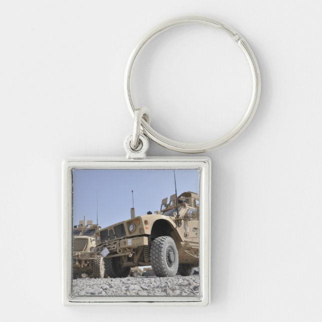 An M-ATV Mine Resistant Ambush Protected vehicl Keychain (Front)