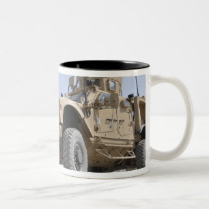 An M-ATV Mine Resistant Ambush Protected vehicl Two-Tone Coffee Mug
