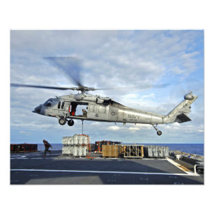 An MH-60S Seahawk prepares to deliver ammunitio Photo Print