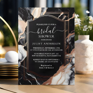 An Natural Work Stacked Stone Marble Bridal Shower Invitation