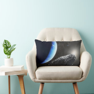 An Neptune's Tiny Moon Hippocamp. Lumbar Pillow