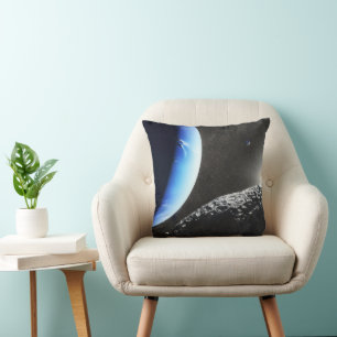 An Neptune's Tiny Moon Hippocamp. Throw Pillow