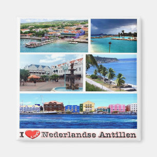 AN - Netherlands Antilles - I Love Magnet