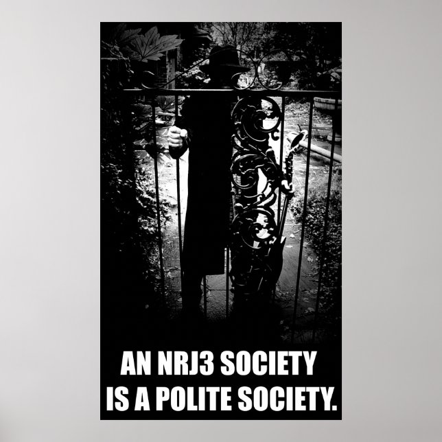 AN NRJ3 SOCIETY IS A POLITE SOCIETY Poster (Front)