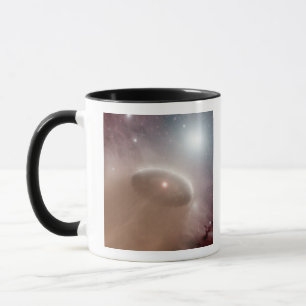 An O-star just behind a young, cooler star Mug