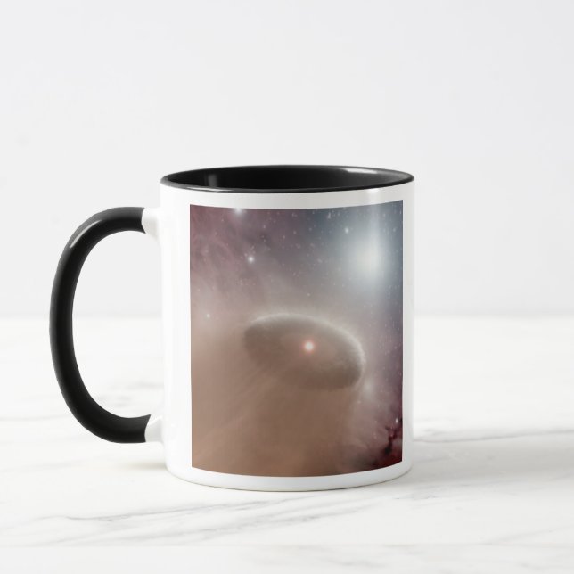 An O-star just behind a young, cooler star Mug (Left)
