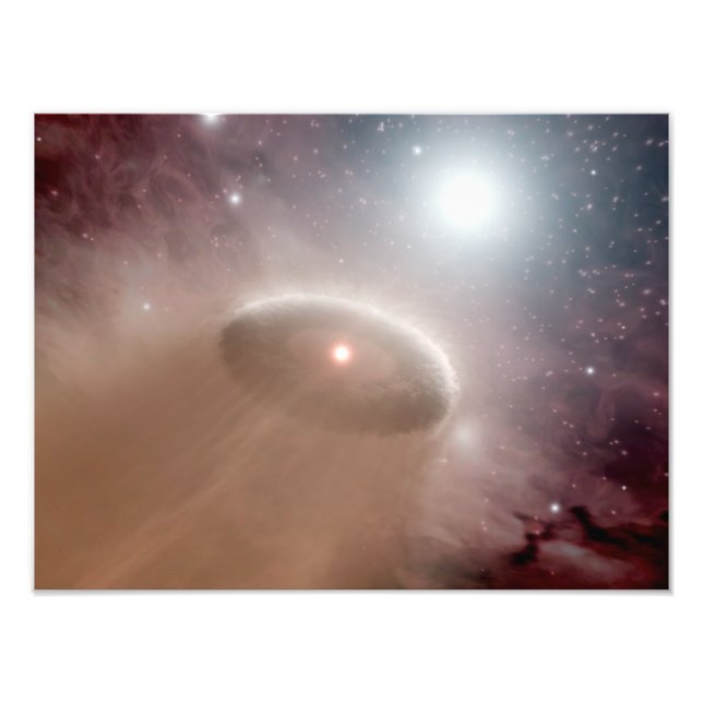 An O-star just behind a young, cooler star Photo Print (Front)