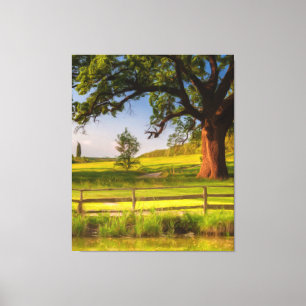 An Oak Tree Under The Sun Wall Art