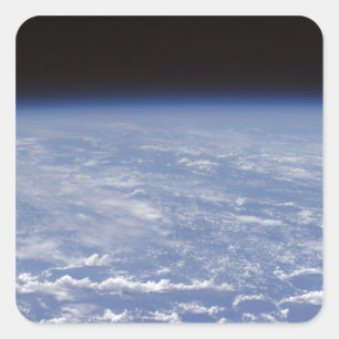 An oblique horizon view of the Earth's atmosphe Square Sticker