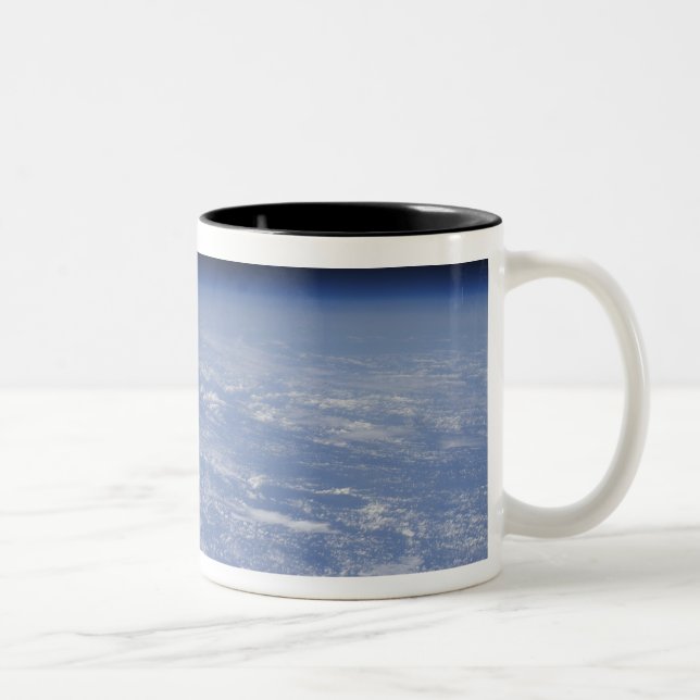 An oblique horizon view of the Earth's atmosphe Two-Tone Coffee Mug (Right)