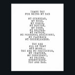 An Ode to Dad | Personalize this Poem Poster<br><div class="desc">Customize with your own text or use my poem as a special gift for your dad.

Feeling the weight of motherhood...  responsibility and missing my own mom. Thankful for my supportive Dad who is a wonderful grandpa.
"An ode to Dad" by Becky Nimoy 2017.</div>