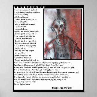 An Ode to the Zombie Punk Poster