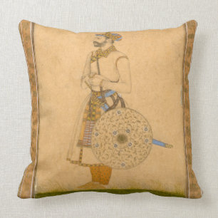 An Officer, standing, with sword and shield, from Throw Pillow