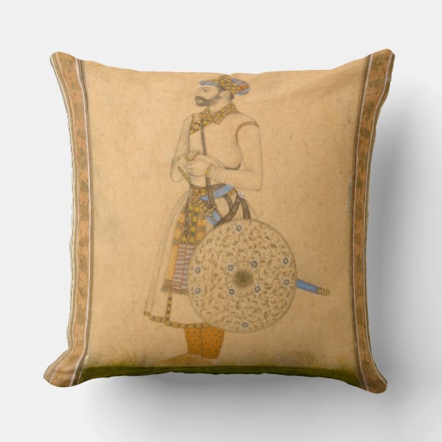 An Officer, standing, with sword and shield, from Throw Pillow (Front)