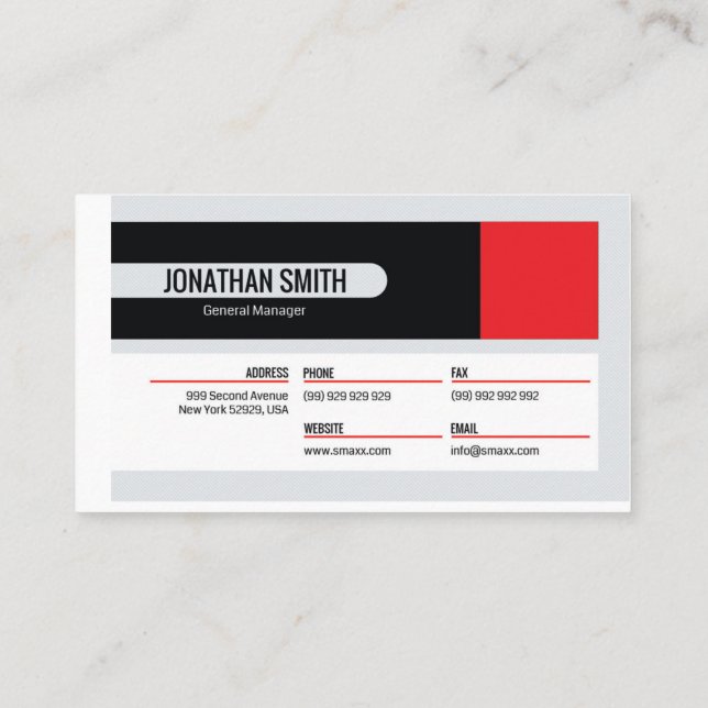 An official and handsome business card (Back)