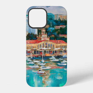 An oil painting on canvas. Panorama of Sochi. Arch iPhone 12 Case