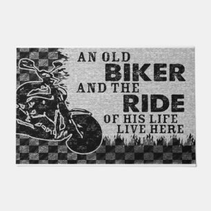 An Old Biker And The Ride Of His Life Doormat