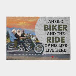 An Old Biker And The Ride Of His Life Doormat