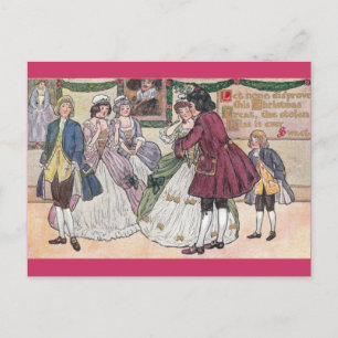 An Old Fashioned Christmas Ball Holiday Postcard