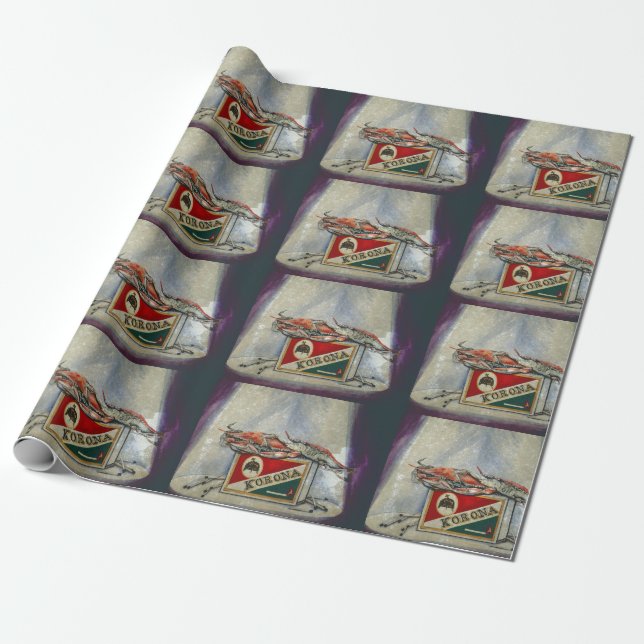 An Old Flame Wrapping Paper (Unrolled)