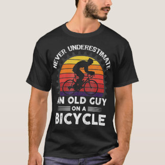 An Old Guy On A Bicycle Cycling Vintage Never Unde T-Shirt