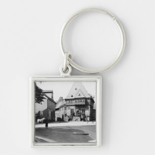 An old Hotel in the Town Square, Goslar, c.1910 Keychain