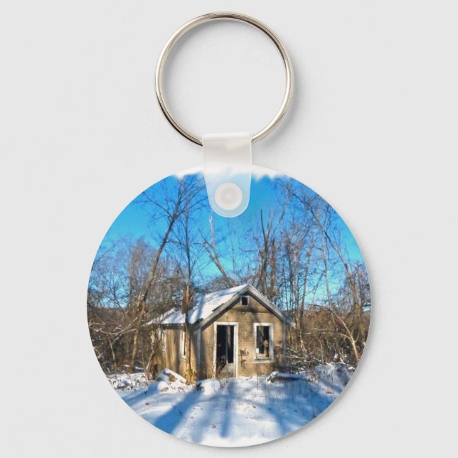 An Old House in the Snow Keychain (Front)