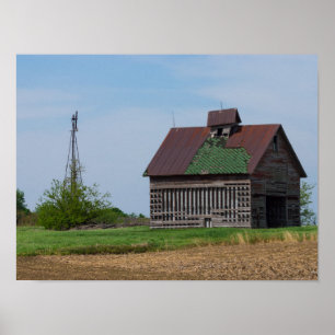 An Old Illinois Barn Poster