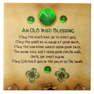 An Old Irish Blessing Parchment Tile