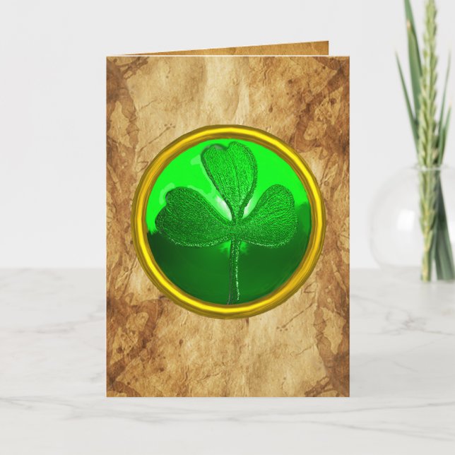 An Old Irish Christmas Blessing Parchment Holiday Card (Front)