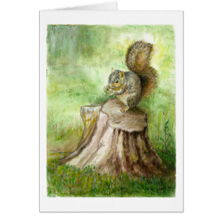 An old log and squirrel