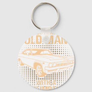 An Old Man Chevrolet Impala Ss 1965 Keychain