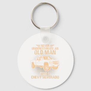 An Old Man Chevrolet Silverado 2000 Keychain