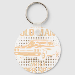 An Old Man Chevrolet Super Sport Chevelle 1970 Keychain
