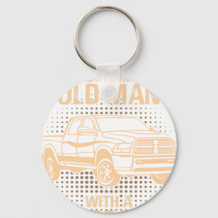An Old Man Dodge Ram Keychain