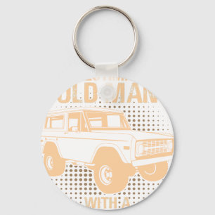 An Old Man Ford Bronco Keychain