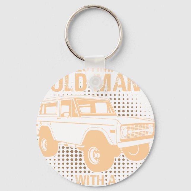 An Old Man Ford Bronco Keychain (Front)