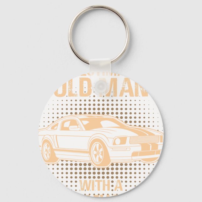 An Old Man Ford Mustang 2007 Gt Keychain (Front)
