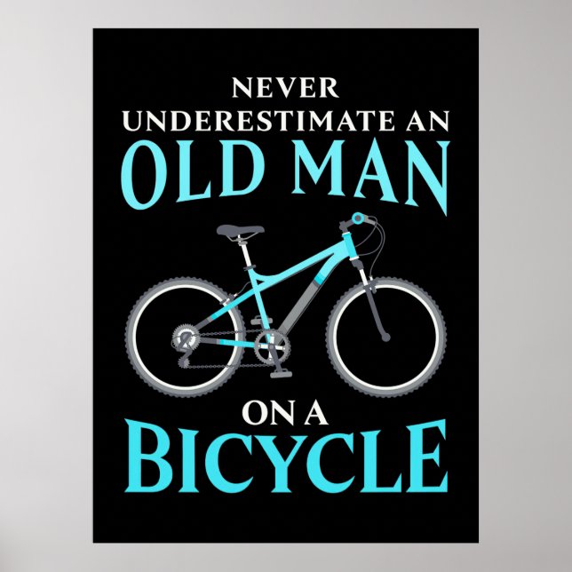 An Old Man On A Bicycle Poster (Front)