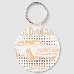 An Old Man Pontiac Firebird 1968 Keychain
